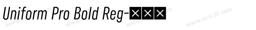 Uniform Pro Bold Reg字体转换